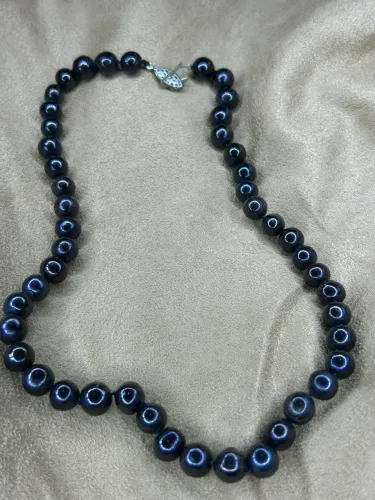 Colar de Pérolas Negras Verdadeiras - Joia Clássica - Oportunidade