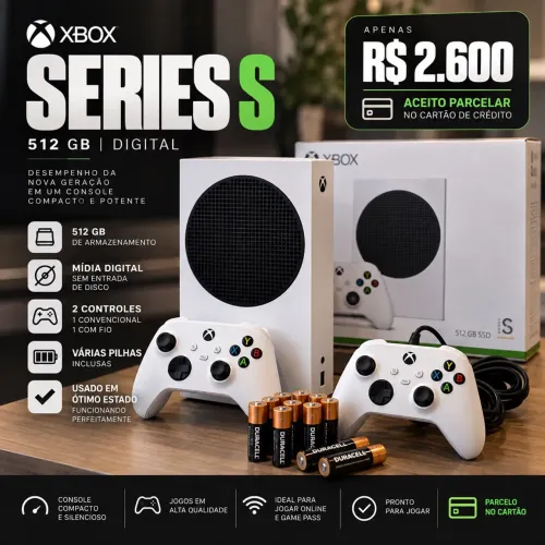 Xbox séries S - PARCELO NO CARTÃO