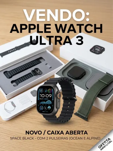 Smartwatch Apple Ultra 3 - Black - Top - Completo na Caixa - 2 Pulseiras
