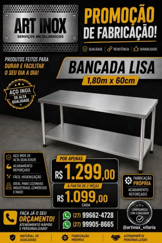Bancadas de inox