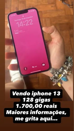 Vendo Iphone 13 128 gigas - 1.600,00 reais