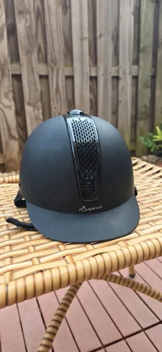 Capacete De Equitação Fouganza C700 Soft Touch Preto 58 Cm