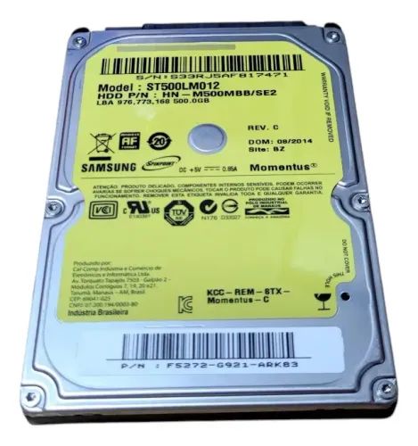 HD 1TB 2.5 Samsung SATA para Notebook, PS3, PS4 ou Case