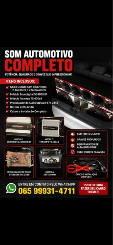 Som automotivo completo 