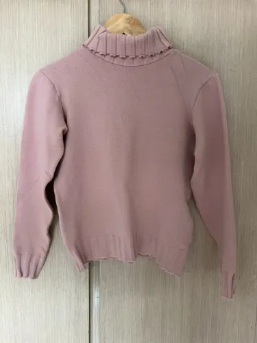 Blusas de Gola Alta - Bege e Rose