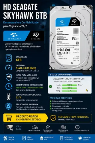 HD de 6TB Seagate Alto Desempenho 