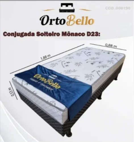 Cama Box Solteiro Mônaco Ortobello - Entrega Rápida! 
