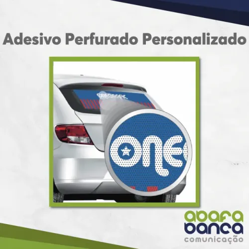 Adesivo Perfurado Personalizado