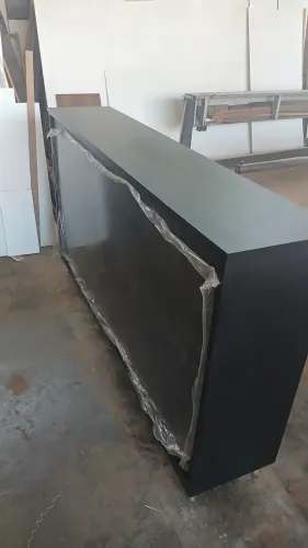 Balcão em mdf preto tipo caixa atendimento preço promocional