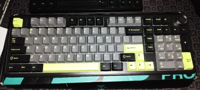 Teclado Mecânico Sem Fio AULA F99 Pro RGB Gasket Mount - Novo Completo