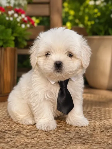 Lhasa apso machinho branco!