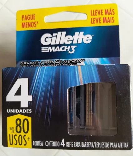 Cartuchos Gillette Mach3 C/4 Lâminas