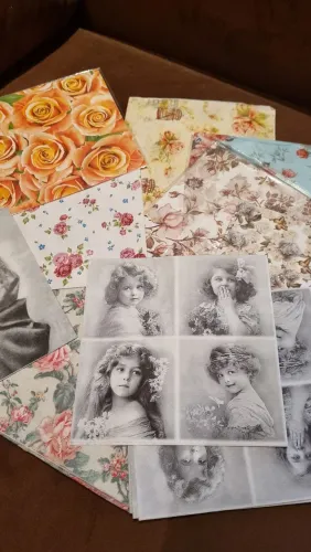 Guardanapos de papel p artesanatos 