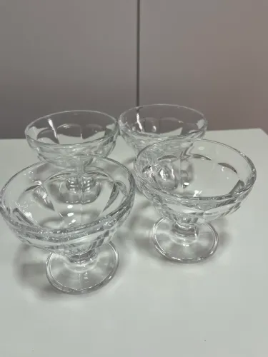Conjunto de Taças de Sobremesa em Vidro - 4 unidades