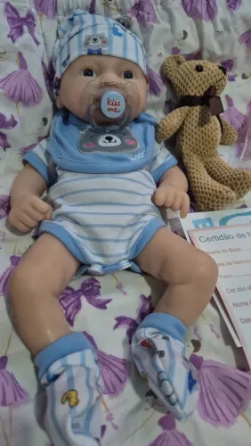 Bebê reborn silicone sólido 38 cm