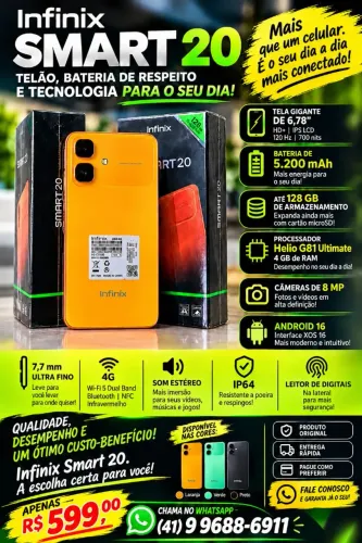 ATENÇÃO! OFERTA ABSURDA SMART 20 128GB
