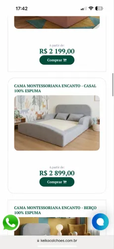 ? Cama Montessori Infantil Keiko + Colchão + 2 Travesseiros