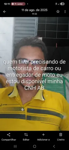 Motorista e entregador