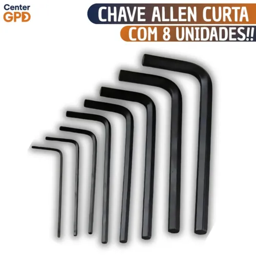 Jogo de Chave Allen Curta Kit com