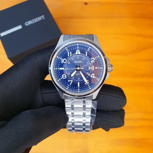 Relógio Orient Solartech Pilot 42mm prata MBSS1504 D2SX