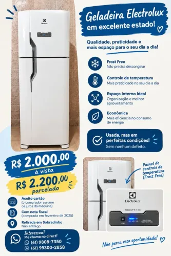 ? GELADEIRA ELECTROLUX FROST FREE - EXCELENTE ESTADO!