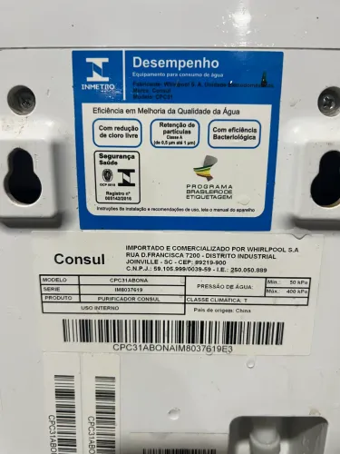 Purificador de água Cônsul