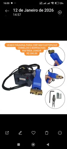 Máquina de cortar/customizar chinelos e borrachas leves. Mafrisa Junior 