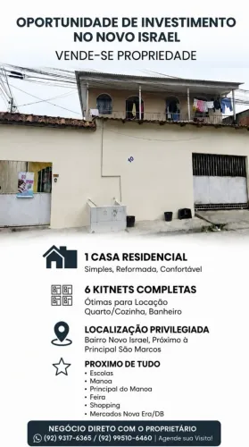 Vendo casa residencial + 6 kitnetes, negócio o valor