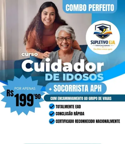 Curso para Cuidador de idosos. 
