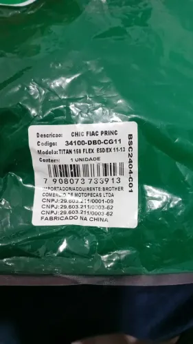 Chicote Principal Titan 150 Flex Esd/ex 2011 2012 2013