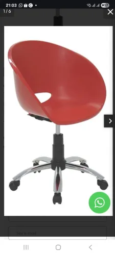 Cadeira giratória rodinhas home office estilo blogueirinha
