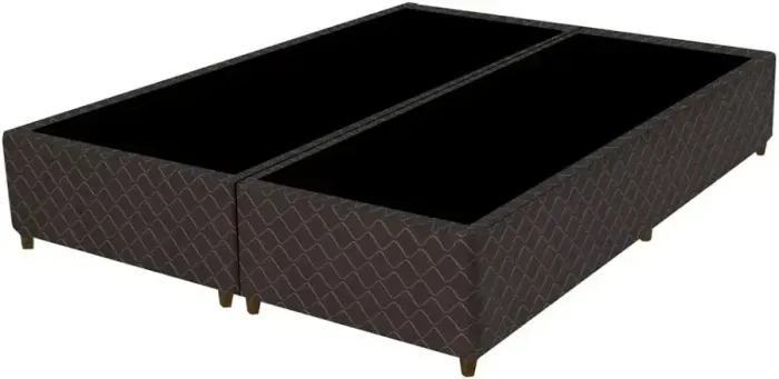 Cama Base Box Casal Marrom Cru