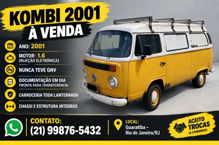Volkswagen Kombi Standard/ Luxo/ Serie Prata 2001