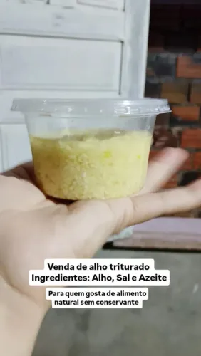 Vendo alho triturado
