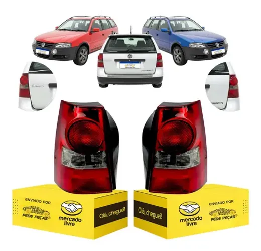 Par Lanterna Traseira Vw Parati G4 Fumê 2006 2007 A 2013 Ambos Lados Vermelho
