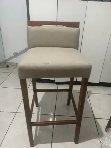 Banqueta alta linho