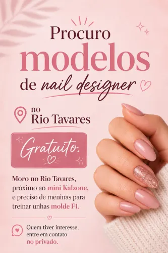 Faço unhas de graça para treinamento