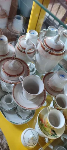 Aparelho De Chá/Café Antigo Germer Porcelana Vintage - 12pçs