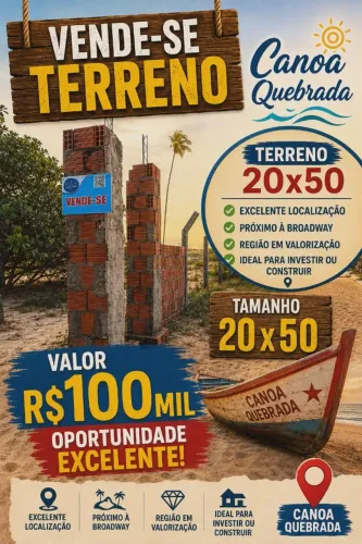 Terreno em CANOA  QUEBRADA