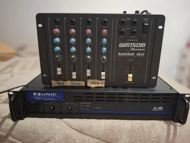 Mesa de SombWattsom MXM 4II e Amplificador Profissional Zx 400