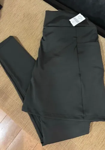 Legging fitness com saia - nova - cintura alta - oportunidade
