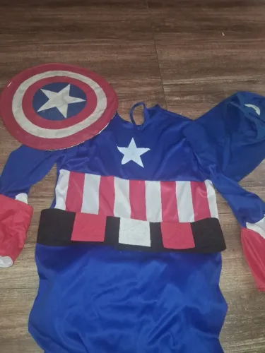 Fantasia carnaval adulto capitão América