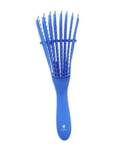 Escova para Cabelo Cacheado e Crespo Tipo Polvo Desembaraçante - Azul