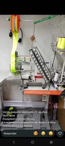 Máquina elastiqueira 12 agulhas