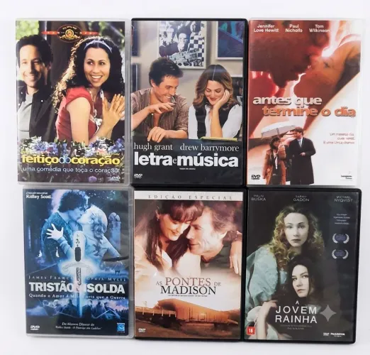 Kit de 6 filmes originais em DVDs: Antes que termine o dia, As pontes de Madison, .  