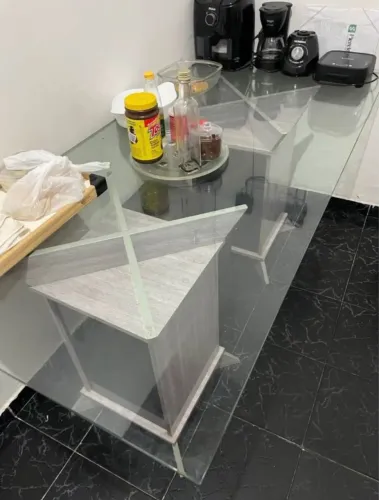 Mesa vidro 150cm