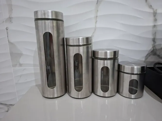 Porta mantimento em inox La Cusine