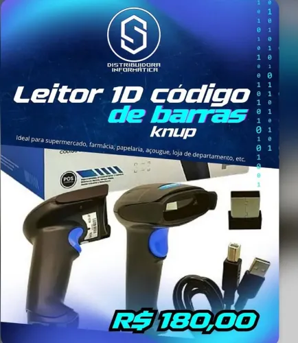 Leitor 1D de Código de Barras Knup