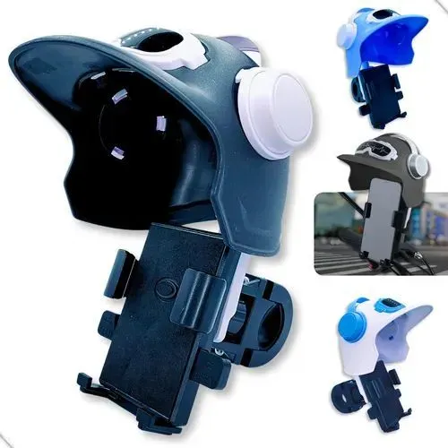 Suporte Universal de Celular para Moto + Capacete para proteção de sol e chuvas