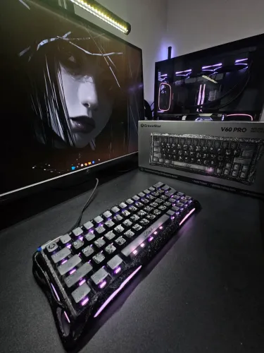 Teclado Magnético Gravastar V60 PRO Special Edition Cyber Frost Novo